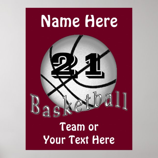 Günstige Personalisierte Basketball Plakate IHRER  (Vorne)