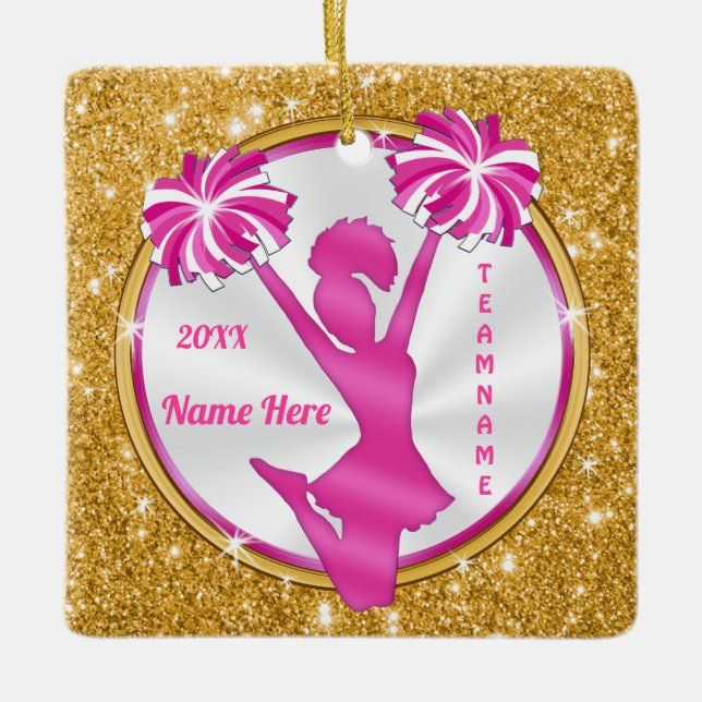 Günstige Personalisierte Geschenke für das Team Keramikornament (Vorderseite)