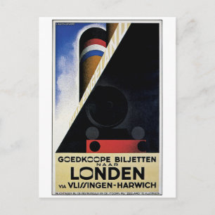 Günstige Tickets - Vintage-Reise-Werbung Postkarte