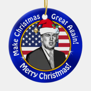 Günstiger Trump macht Weihnachten wieder großart Keramikornament