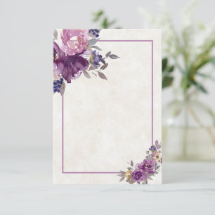 Günstiges Hochzeits-Einladungsdesign mit violetter Einladung