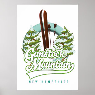 Gunstock Mountain New Hampshire ski poster