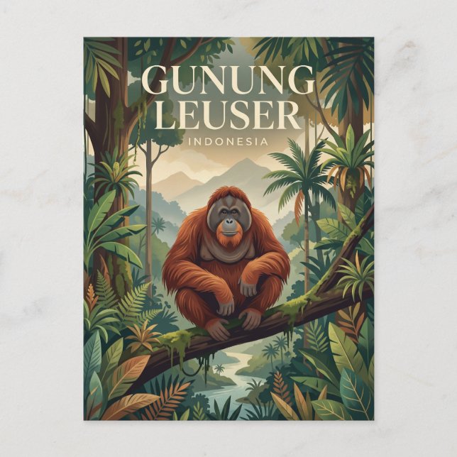 Gunung Leuser Indonesien Postkarte (Vorderseite)