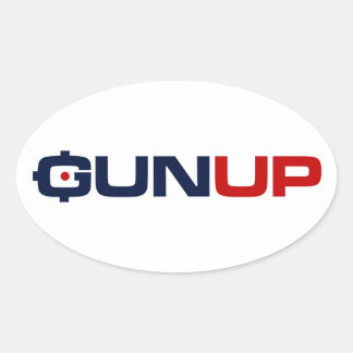 GunUp-Aufkleber von Phantastisch Ovaler Aufkleber