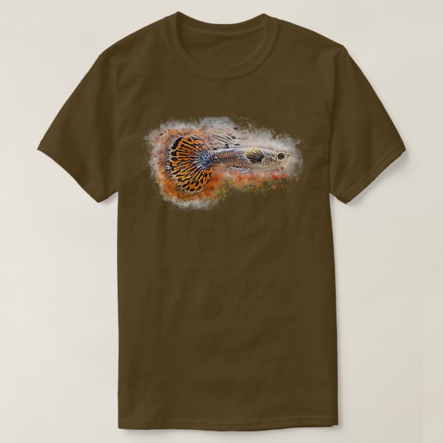 Guppy Elephant Ear Poecilia reticulata T-Shirt (Design vorne)