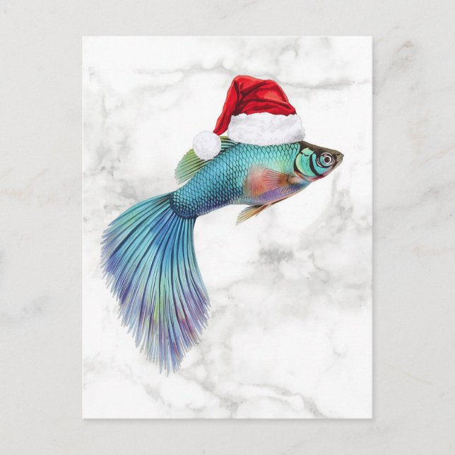 Guppy Xmas Feiertagspostkarte (Vorderseite)