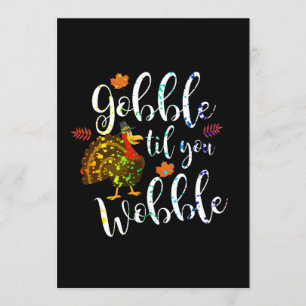 Gurgel bis du wackelst Thanksgiving Regenbogen Einladung