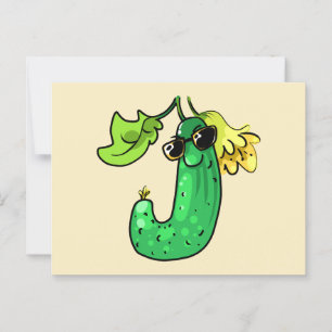 Gurke cucumber postkarte
