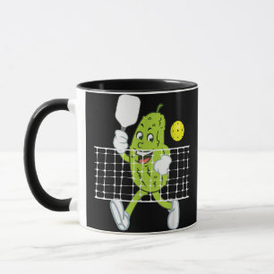 Gurke spielt Pickleball - Lustiges Pickleball-Padd Tasse