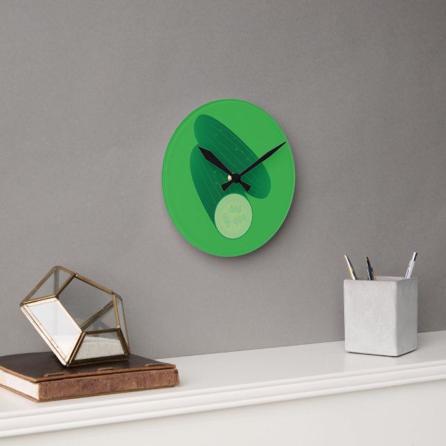 Gurken Runde Wanduhr (Büro)