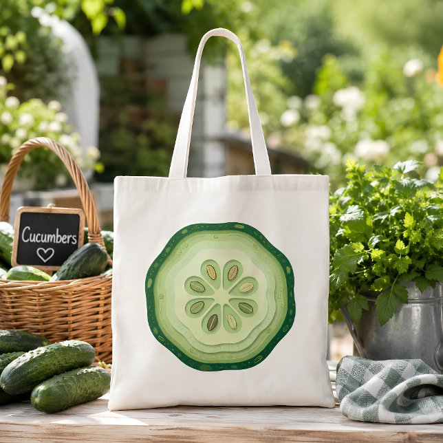 Gurken Scheibe  Tragetasche (Cucumber Tote Bag)