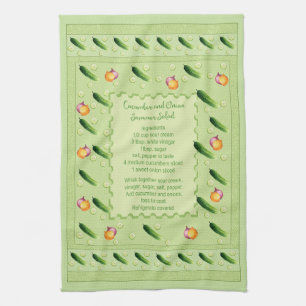 Gurken und Zwiebelsalat Geschirrtuch