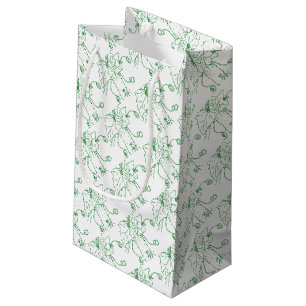 Gurkenlinie, grün und weiß kleine geschenktüte