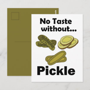 Gurkenpickles haben keinen Geschmack ohne Pickel Postkarte