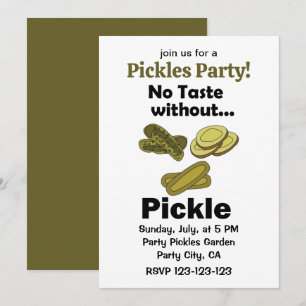 Gurkenpickles haben keinen Geschmack ohne Pickle-P Einladung