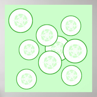 Gurkenscheiben. Poster