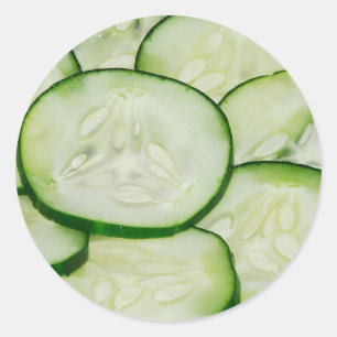 Gurkenscheiben Runder Aufkleber