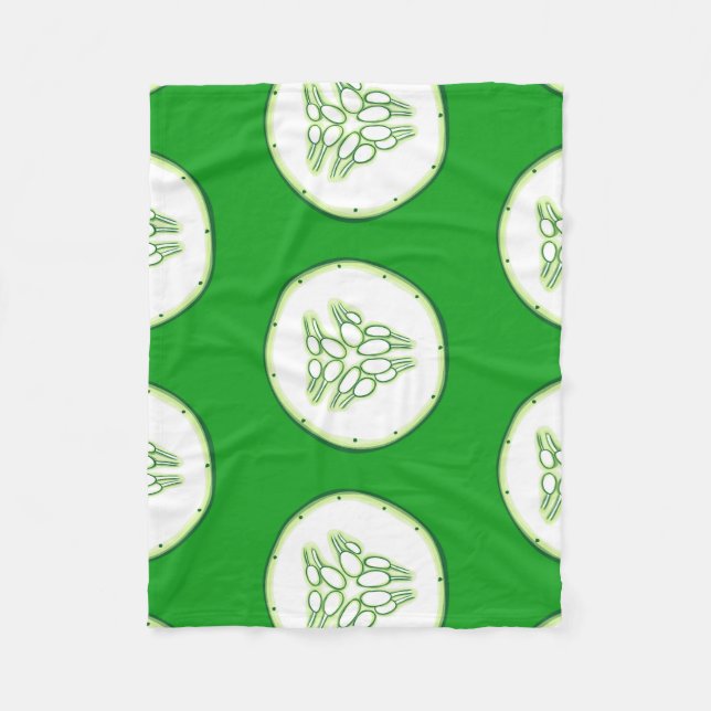Gurkenschnitt Fleecedecke (Vorderseite)