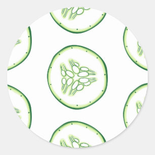 Gurkenschnitt Runder Aufkleber
