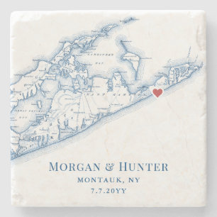Gurney's Montauk Hochzeitsgeschenk Long Island NY Steinuntersetzer