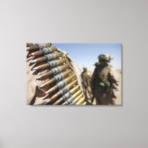Gürtel aus 50-Kaliber-Munition Leinwanddruck