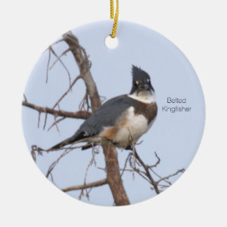 Gürtel-Eisvogel-Vogelornament  Keramik Ornament