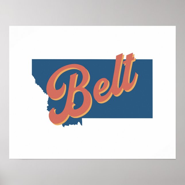 Gürtel, Staat Montana Poster (Vorne)