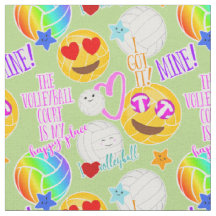 gürteliges kawaii emoji volleyball typografisches