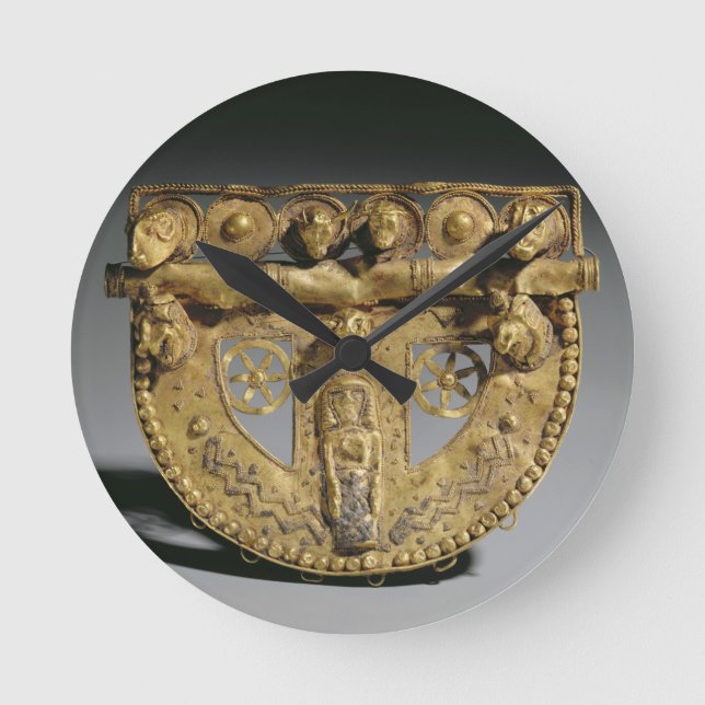 Gürtelschnalle mit granulierter Dekoration, Orient Runde Wanduhr (Vorderseite)
