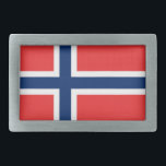 Gürtelschnalle mit norwegischer Flagge<br><div class="desc">Elegante Gürtelschnalle mit Flagge von Norwegen. Dieses Produkt ist anpassbar.</div>