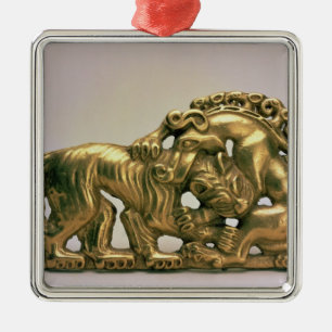 Gürtelschnalle, von einer sibirischen Sammlung vo Ornament Aus Metall