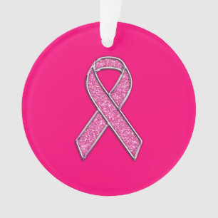 Gürtelter Glitzer Stil Rosa Band Bewusstsein Ornament