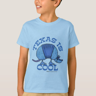 Gürteltier Blau-Texas ist cool T-Shirt