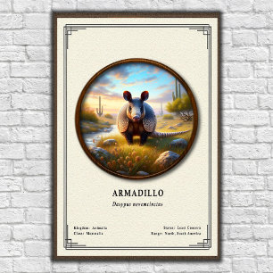 Gürteltier-Zoologie-Serie Poster