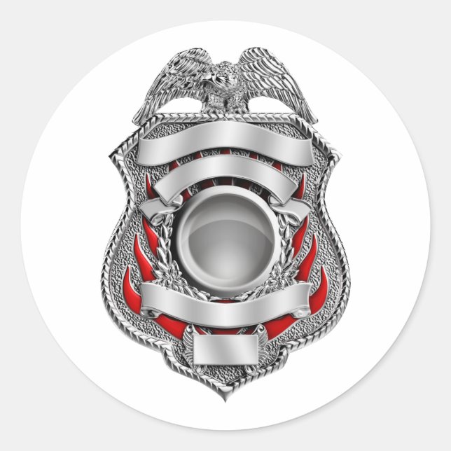 Gurtsticker Firefighter-Abzeichen mit benutzerdefi Runder Aufkleber (Vorderseite)