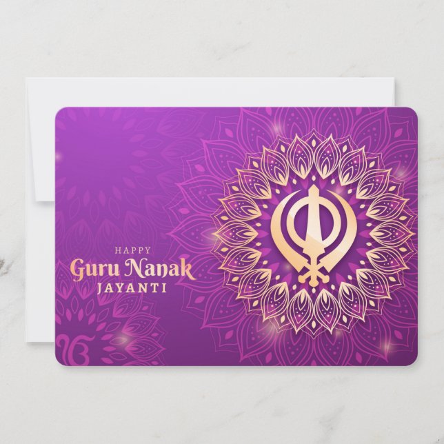 Guru Nanak Urlaubskarte Feiertagskarte (Vorderseite)