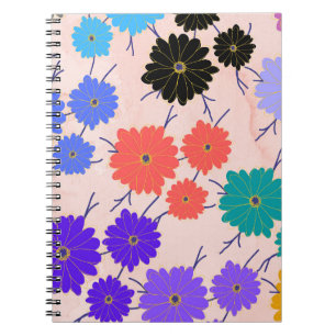 Gurugram Aquarell, Blumentextil-Design. Notizblock