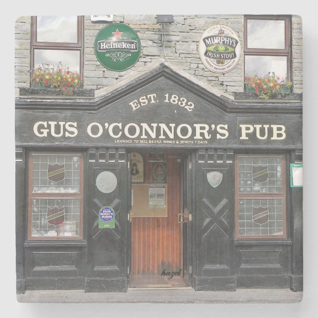 Gus O Connors, Doolin, Co. Clare, irischer Steinuntersetzer (Vorderseite)
