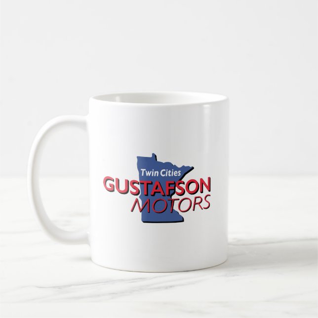 Gustafson Motors Wordmark Design Tasse (Links)