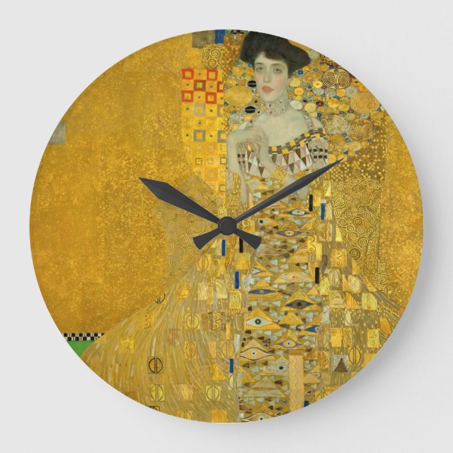 Gustav Klimt "Adele Bloch-Bauer I" Large Clock Große Wanduhr (Vorderseite)