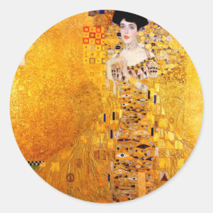 Gustav Klimt Adele Bloch-Bauer Vintager Jugendstil Runder Aufkleber