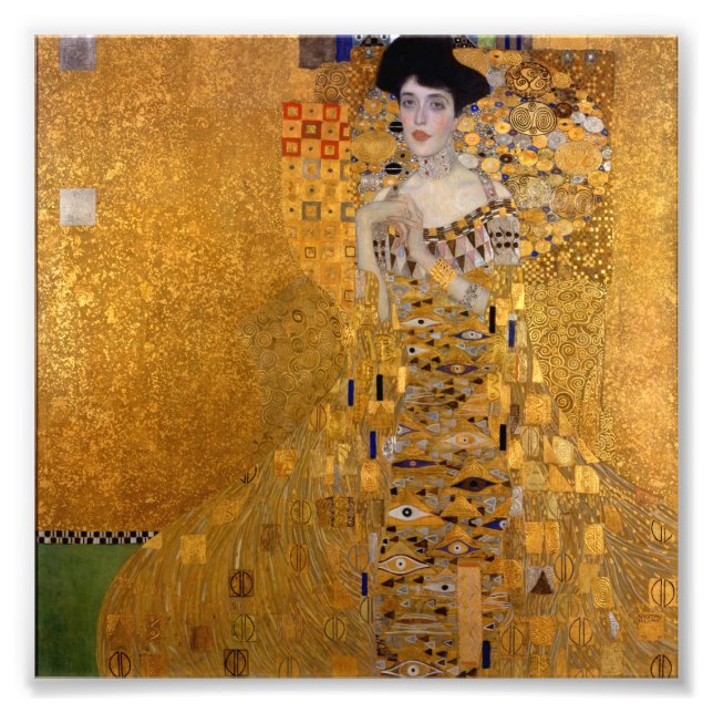 Gustav Klimt,Adele,Jugendstil,Deko,Gold,Gemälde Fotodruck (Vorne)