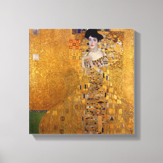 Gustav Klimt,Adele,Jugendstil,Deko,Gold,Gemälde Leinwanddruck (Vorderseite)