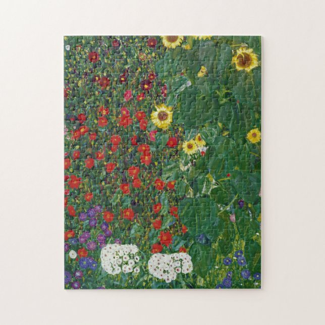 Gustav Klimt - Agrargarten mit Blume (Vertikal)
