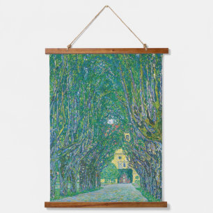 Gustav Klimt: Allee im Schloss Kammer-Park Wandteppich Mit Holzrahmen