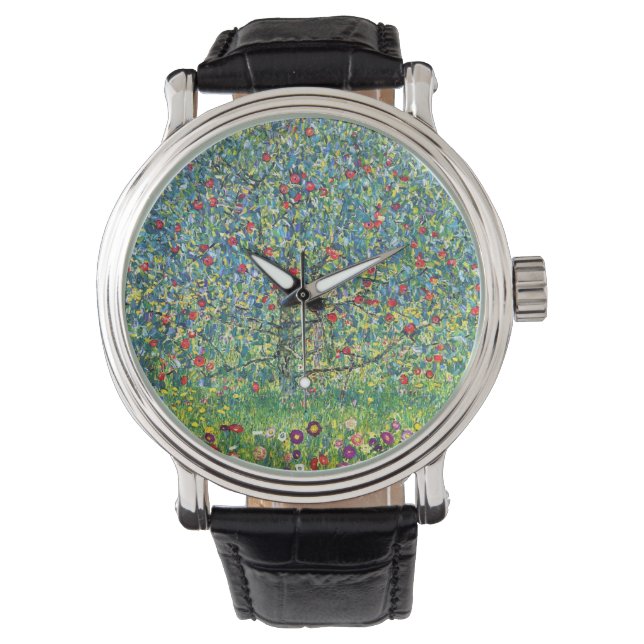 Gustav Klimt: Apfelbaum Armbanduhr (Vorderseite)