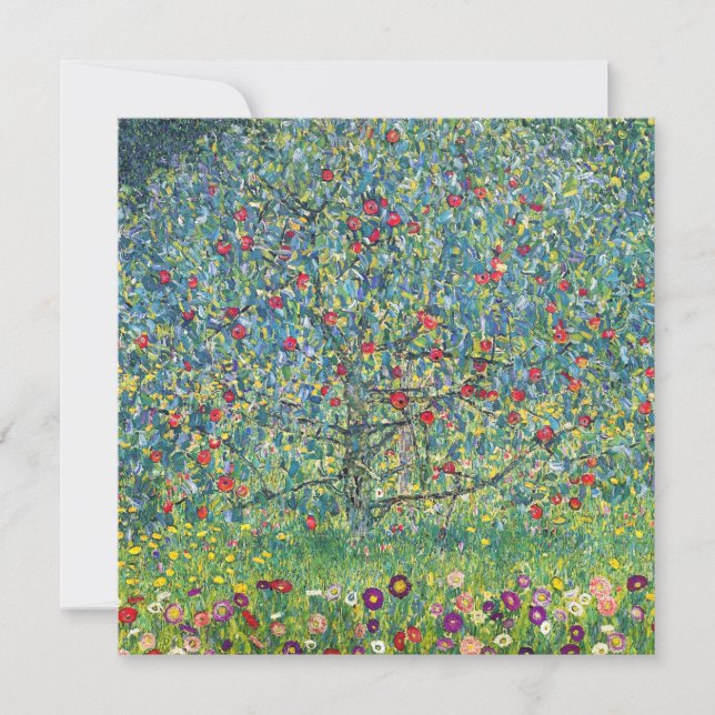 Gustav Klimt - Apfelbaum Einladung (Vorderseite)