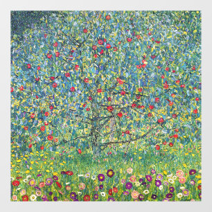 Gustav Klimt - Apfelbaum Fensteraufkleber