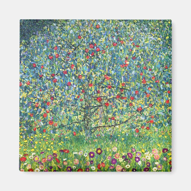 Gustav Klimt: Apfelbaum Magnet (Vorne)