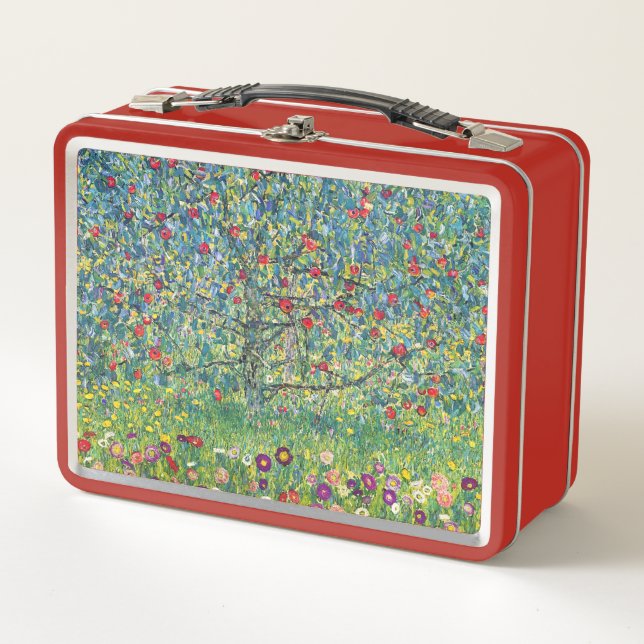 Gustav Klimt - Apfelbaum Metall Brotdose (Vorderseite)